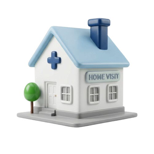 Home Visits 3D Clay Illustration