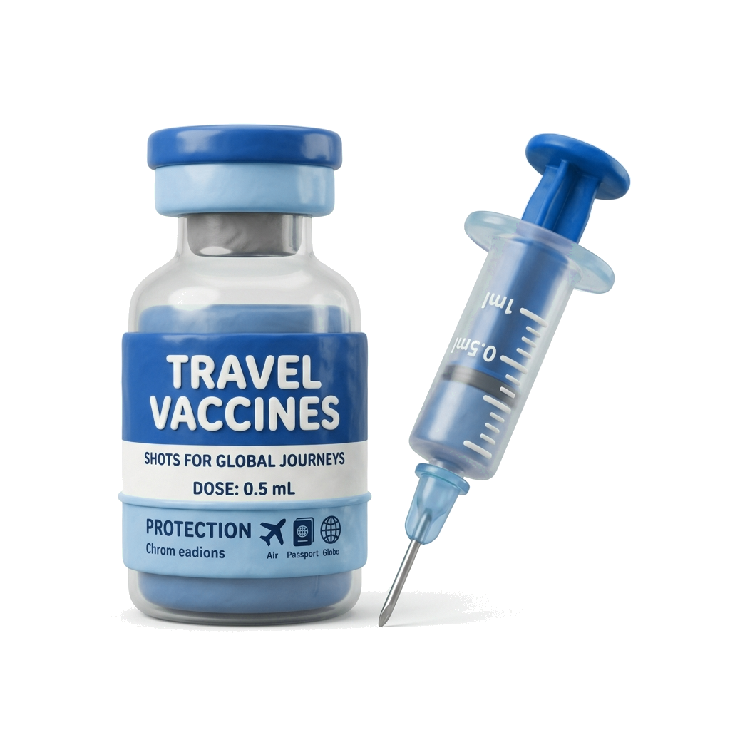 Travel Medicine 3D Clay Illustration